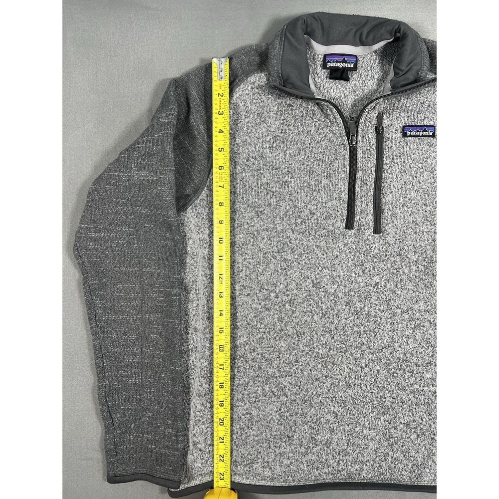 Patagonia Men's Better Sweater 1/4 Zip Fleece in Nickel w/Forge Grey color - Picture 5 of 9